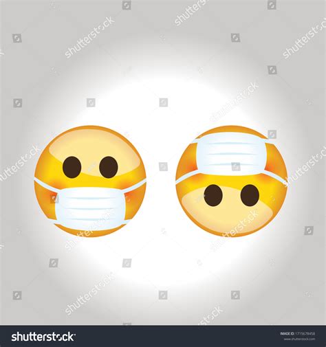 Cute Upside Down Face Emoticon Medical Stock Vector Royalty Free