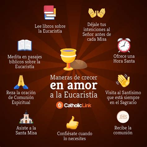 Infograf A Maneras De Crecer En Amor A La Eucarist A Catholic Link