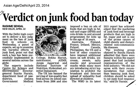 Delhi High Court Asks For Detailed Response On The Case On Banning Junk