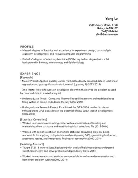 Resume_Biostatistician | PDF