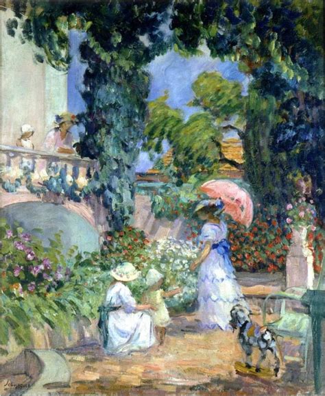 Terrace In The Garden Painting Henri Lebasque Oil Paintings