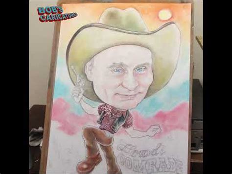 Cowboy Putin Timelapse Art Short YouTube