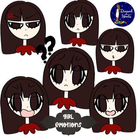 Face Emotions Clip Art Girl