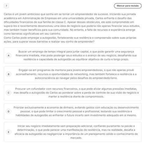 Carlos Um Jovem Empreendedor Identificou Uma Oportunidade - Carlos um jovem ambicioso que sonha em se | StudyX