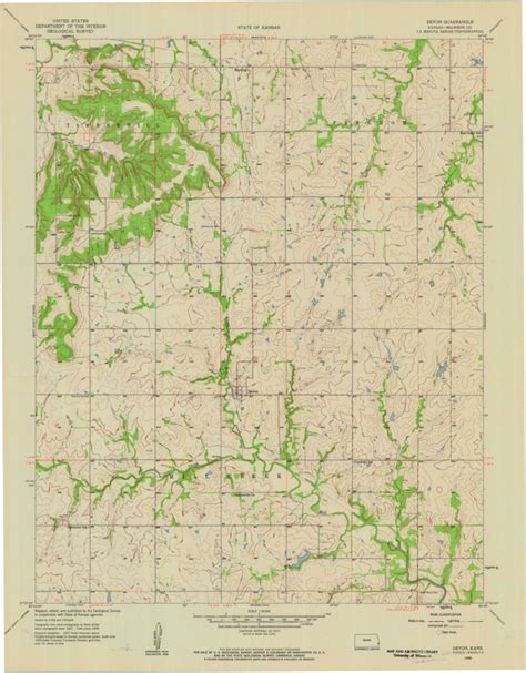 Devon Ks 1958 24000 Scale Map By United States Geological Survey Avenza Maps