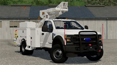 Farming Simulator 22 Ford F600 Service Bucket Truck Mod Youtube