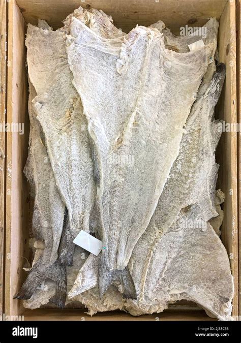 Raw Salted Cod Whole In The Box Stock Photo Alamy