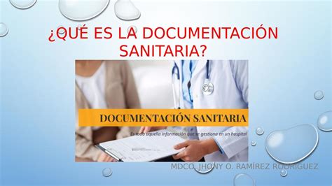 Que Es La Documentaci N Sanitaria Idex Pomares Udocz