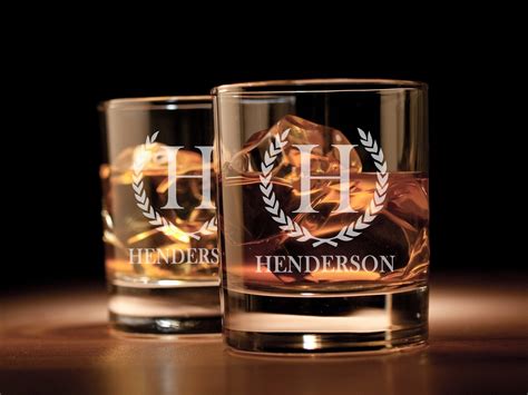 Custom Engraved Personalized Whiskey Glass Rocks Glass Etsy