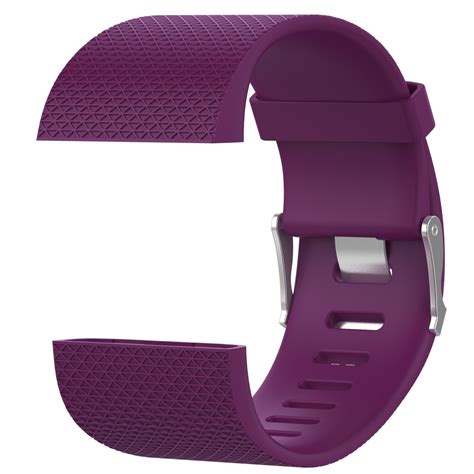 Rhombus Texture Adjustable Sport Wrist Strap For FITBIT Surge Purple