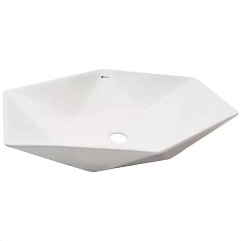 Cuba Ceramica Louça Banheiro Lavabo Apoio Sobrepor Diamante 63x41