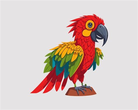 Premium Vector Cute Parrot Illustration