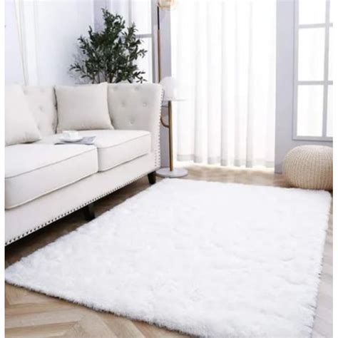 Tapete Alfombra Peluda Blanca Tapete Peluche Grande Cm Feel