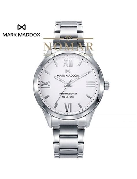 Reloj Mark Maddox De Mujer Marais Anal Gico Acero Y Esfera Blanca