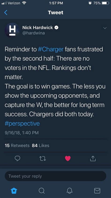 Message from Nick Hardwick : r/Chargers