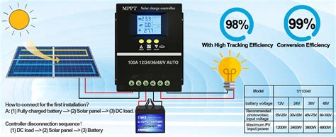 Amazon Y H 100A MPPT Solar Charge Controller 12V 24V 36V 48V LCD