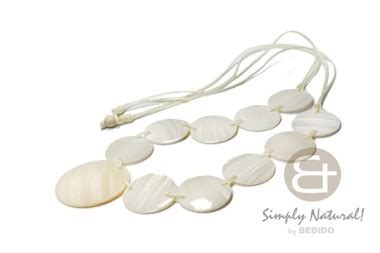 Long Necklace White Kabibe Shell