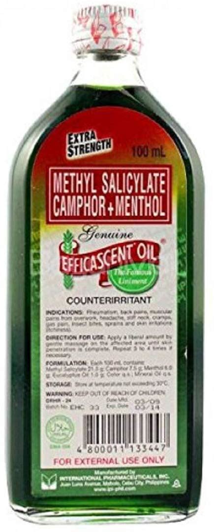 Buy Methyl Salicylate Camphor Menthol Genuine Efficascent Oil Extra