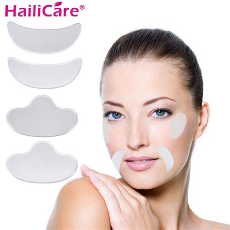 4pcs Anti Wrinkle Eye Face Pad Reusable Medical Grade Silicone Invisible Chest Pad Anti Aging