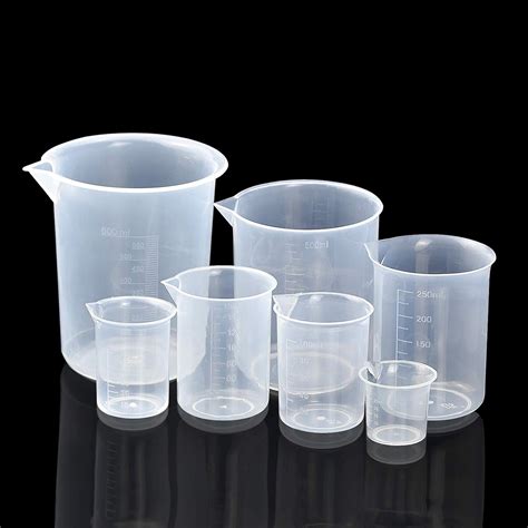 Pcs Measuring Cup Plastic Beaker Measuring Jugs Transparent Labs