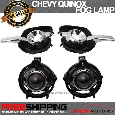 Fits Chevy Equinox Front Projector Fog Lamp Light Kit Pair Clear