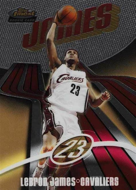 LeBron James 2003 Topps Finest 133 Base 999 Price Guide Sports Card