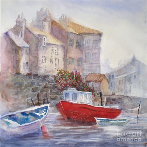 Whitby Harbour Painting By Mohamed Hirji