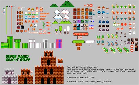 8 bit mario maker sprites - halfkasap