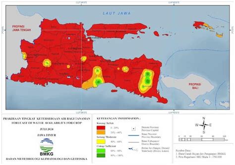 Prakiraan Bulanan Tingkat Ketersediaan Air Bagi Tanaman Di Jawa