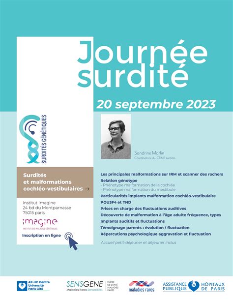 save the date journée surdité 2023 Site internet maladies rares de l