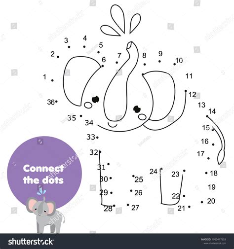 Connect the dots children educational drawing game. Dot to dot by ...