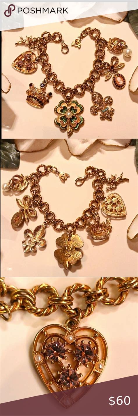 Nwot R J Graziano Embellished Charm Bracelet Charm Bracelet