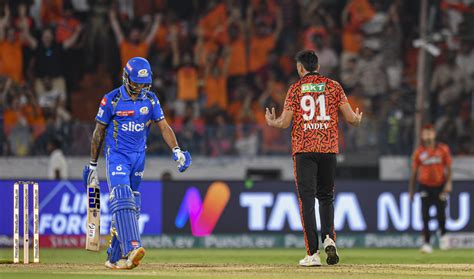 Ipl 2024 Mi Vs Srh मुंबई इंडियंस की लगातार दूसरी हार हैदराबाद ने 31