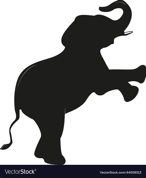 Elephant silhouette on a white background Vector Image