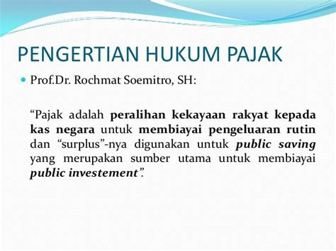 Hukum Pajak Berdasarkan Sifatnya Homecare