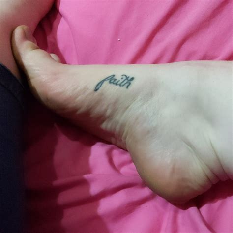 Faith Tattoo On Ankle