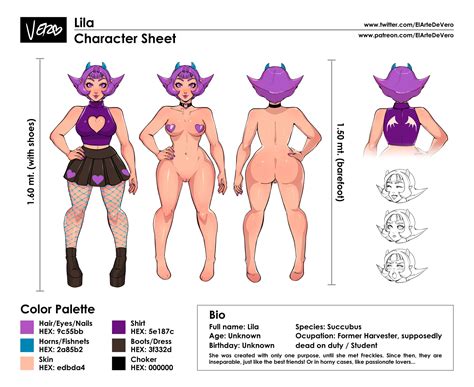 Lila S Official Character Sheet By TheArtofVero Hentai Foundry