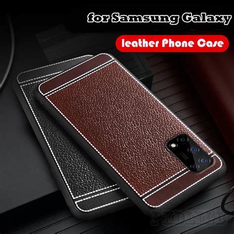 Funda De Tel Fono Con Patr N De Cuero De Lujo Para Samsung Galaxy A