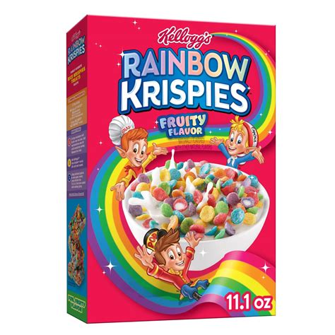 Buy Rainbow Krispies Cold Breakfast Cereal 8g Whole Grains Rice Krispies Treats Original 11