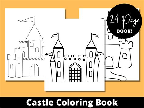 Castle Coloring Book Adult Coloring Book Castle Gifts - Etsy