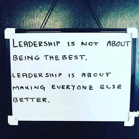 Leadership Is Not About Being The Best Leadership Is About Making