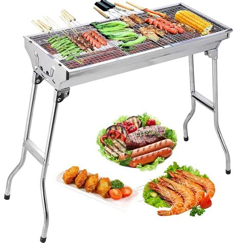 Charcoal Grill Barbecue Grill Stainless Steel BBQ Smoker Barbecue