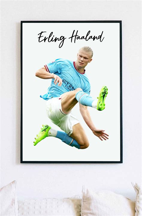 Erling Haaland Manchester City Haaland Poster Soccer Wall - Etsy ...