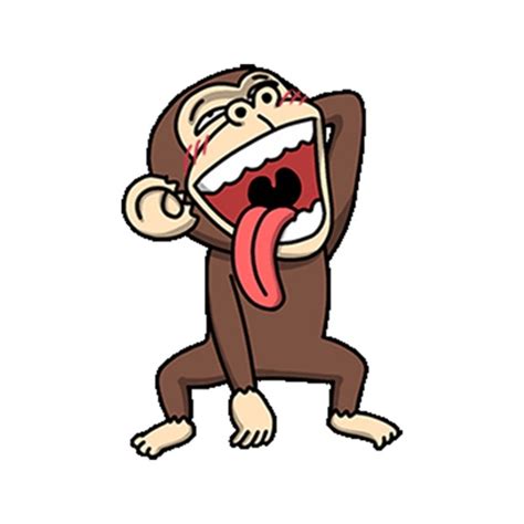 Crazy Funky Monkey Animated Stickers By Nghia Luong