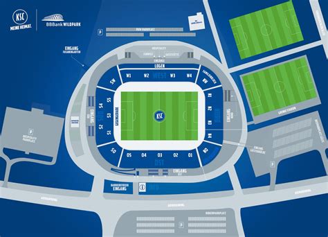 Stadionplan BBBank Wildpark Karlsruhe