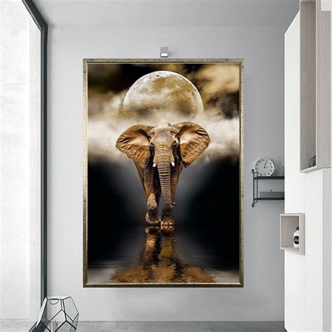 Elephant Wall Art, Elephant Canvas, Elephant Poster, Elephant Photo Print, Modern Wall Art ...