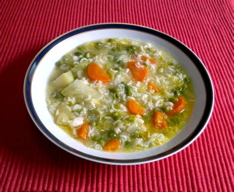 Sopa De Arroz Con Verduras