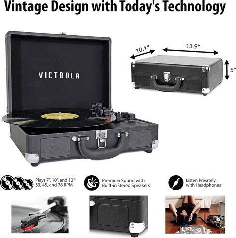 Victrola Vsc Bt Tu Tocadiscos Port Til De Maleta Estilo Vintage