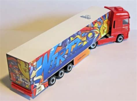 HERPA 312995 DAF XF SSC Kühlkoffer Sattelzug Spedition Wirtz EUR 30