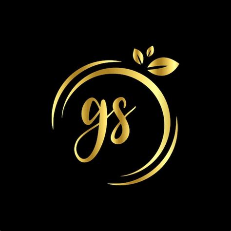 Premium Vector Gs Monograms Circle Handwriting Logo Template Vector